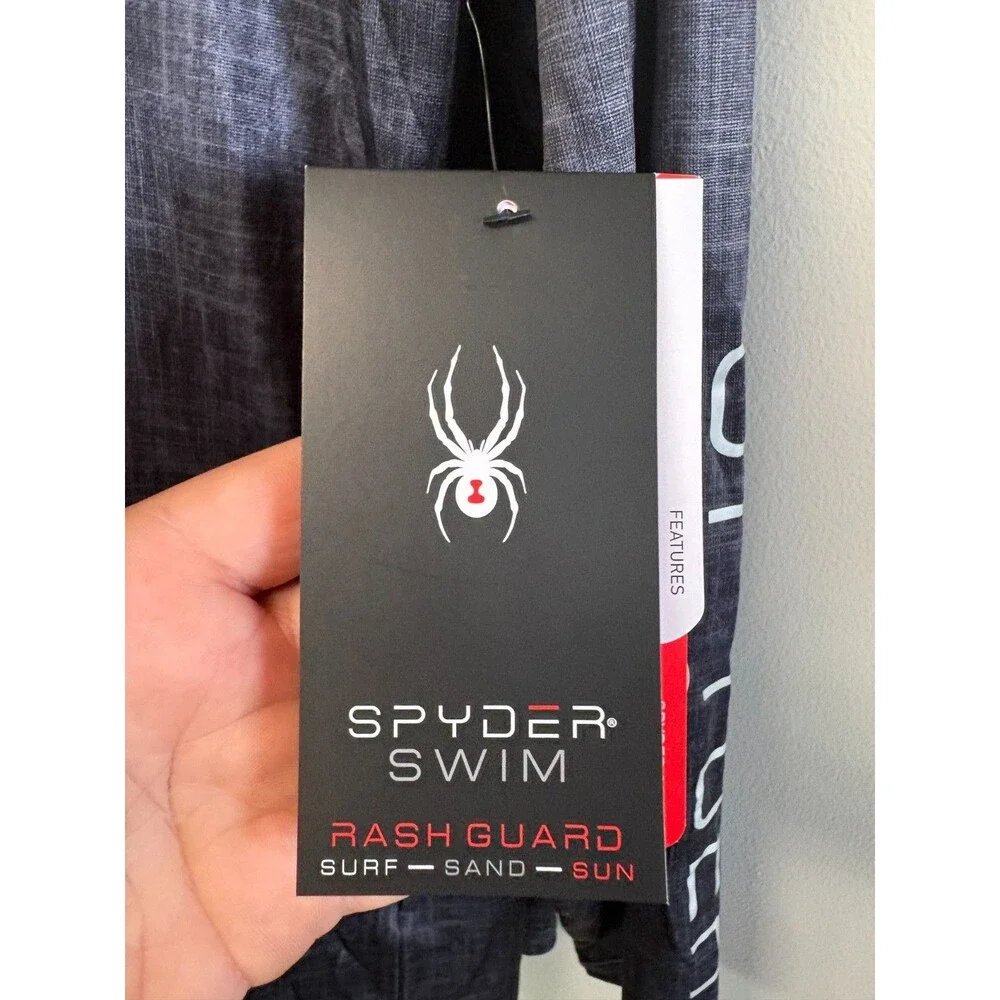 Spyder Men’s Long Sleeve Rash guard Black, Size Large - NWT